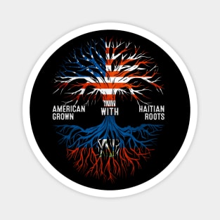 American Grown With Haitian Roots Tree Haiti Flag Magnet